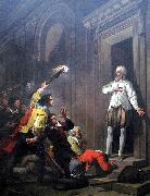 Joseph-Benoit Suvee Admiral de Coligny impressing his murderers painting
